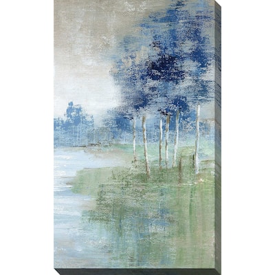 "Birch River I (Vertical)" by Nan Print on Canvas