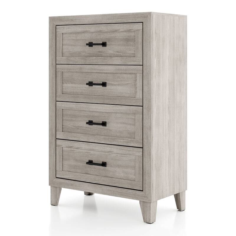 Furniture of America Holland Washed White Melamine Top 4-Drawer Chest