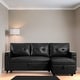 preview thumbnail 50 of 71, Reversible Sectional Sleeper Sofa with Storage Chaise & Pull-Out Bed Black,Air Leather