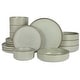 preview thumbnail 1 of 31, Gibson Elite Gelston Stoneware Matte Reactive Glaze 16 Piece (Service for 4) Plates and Bowl Dinnerware Set Green