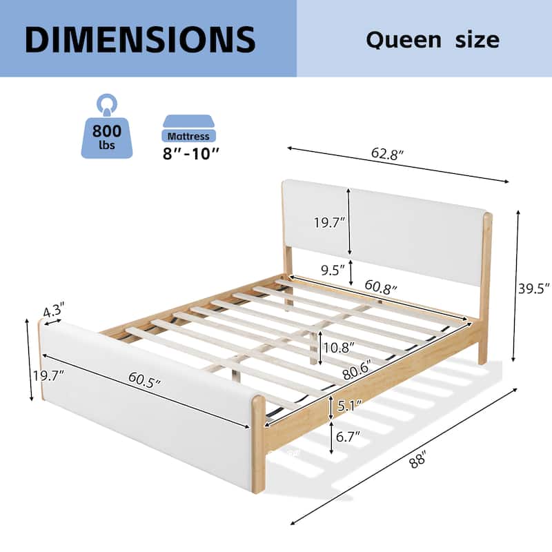 Christopher Knight Home - Mapleton Contemporary Wood Upholstered Panel Bed with Padded Headboard and Footboard