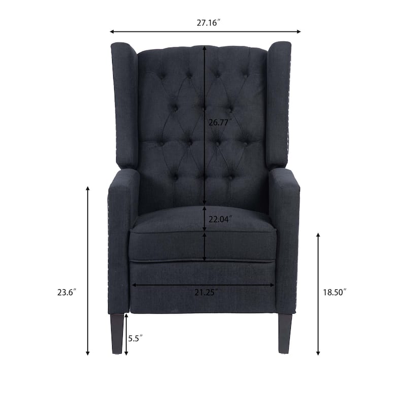 Polyester/Fabric Manual Wing Chair Recliner