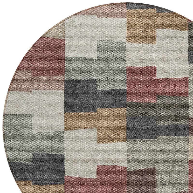 HomeRoots Geometric Transitional Rectangle Outdoor Rug