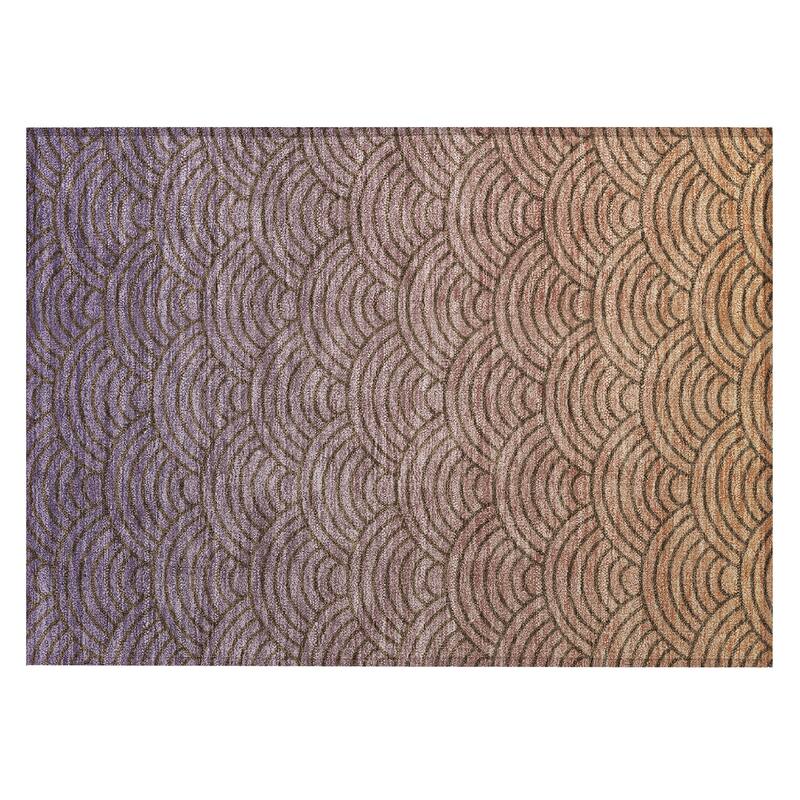 Machine Washable Indoor/ Outdoor Contemporary Poppy Chantille Rug