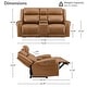 preview thumbnail 76 of 85, Leo Power Wall Hugger Reclining Sofa with Multi-Function Console