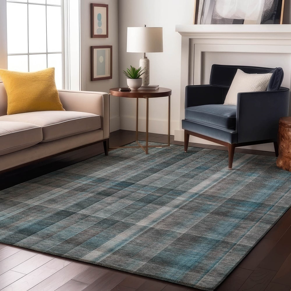 Premium Washable Super Soft Plaid Mayfield Rug