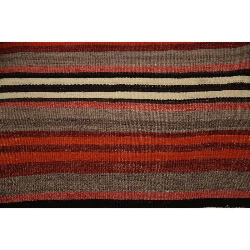 Hand Woven Oriental 100% Wool Carpet Southwestern Geometric Multi-Colored Kilim Area Rug - 9' 3'' X 5' 3''