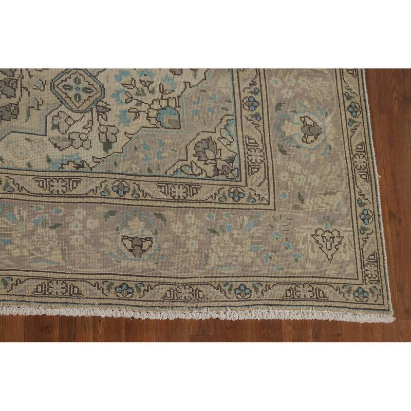 Tabriz Vintage Persian Area Rug Handmade Traditional Wool Carpet - 8'3" x 11'2"