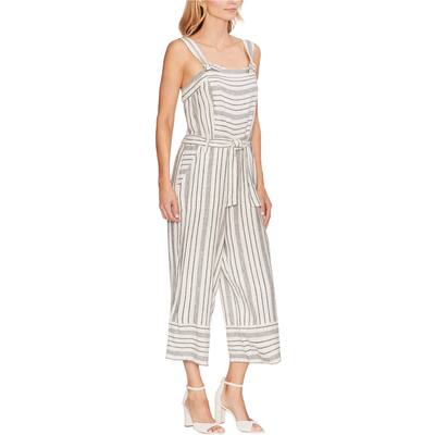 Vince Camuto Womens Twill Jumpsuit, White, X-Small