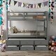 preview thumbnail 18 of 48, Multifunctional Trundle Bunk Bed - Twin Over Twin w/Trundle Gray