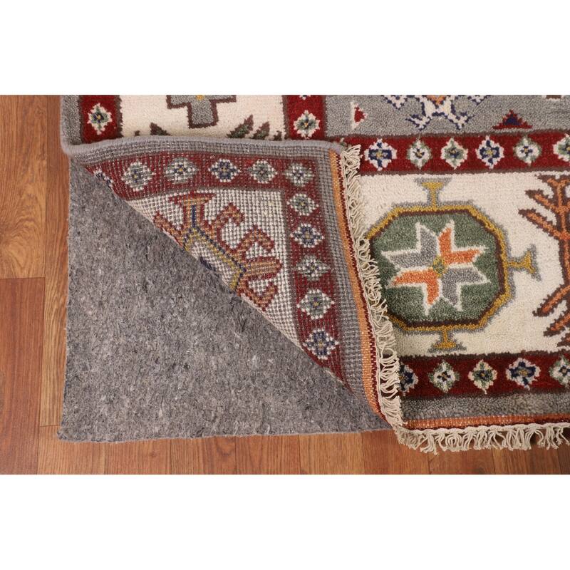 Geometric Kazak Oriental Area Rug Handmade Wool Carpet - 8'0" x 10'1"