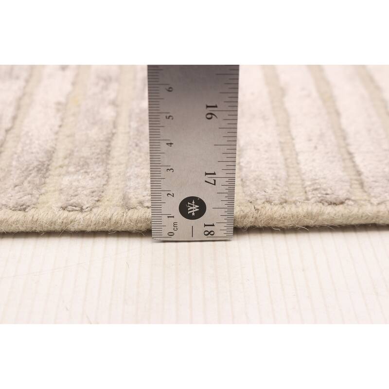 ECARPETGALLERY Hand Loomed Elysian Beige Rug - 5'4 x 7'8