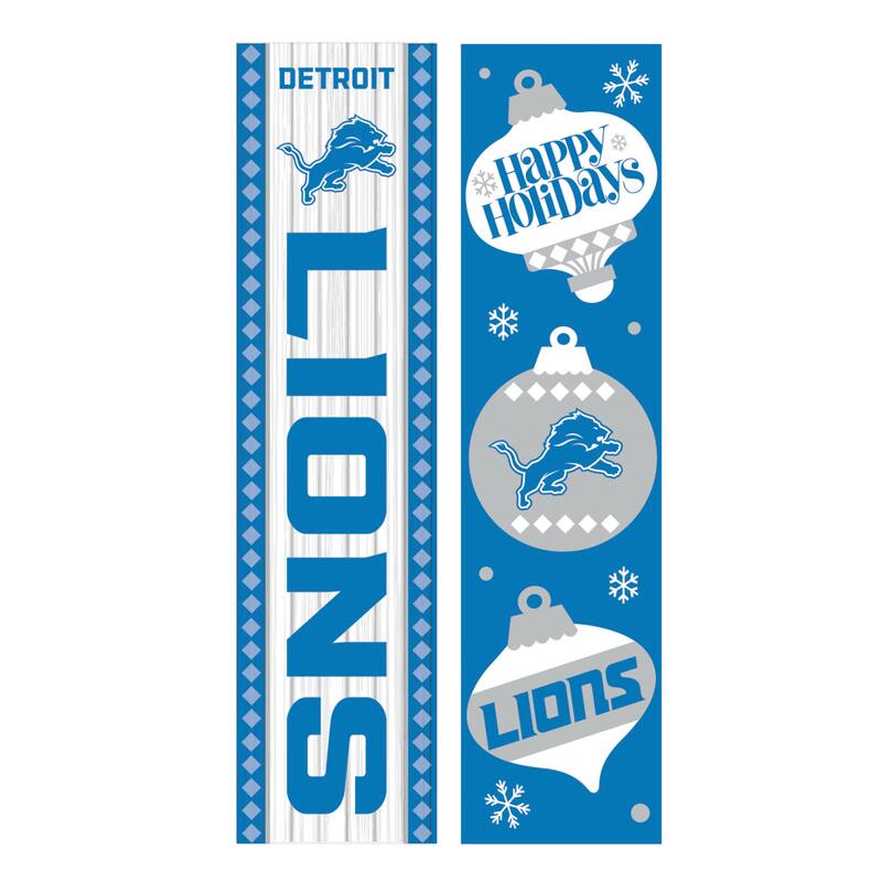 47" Double Sided Seasonal Porch Leaner, Detroit Lions - 47" x 11.25"