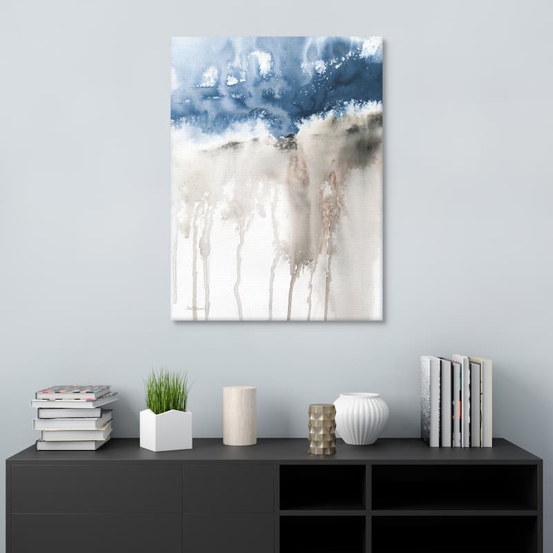 Windy Cliff 1 Blue by Carol Robinson Canvas Art Print