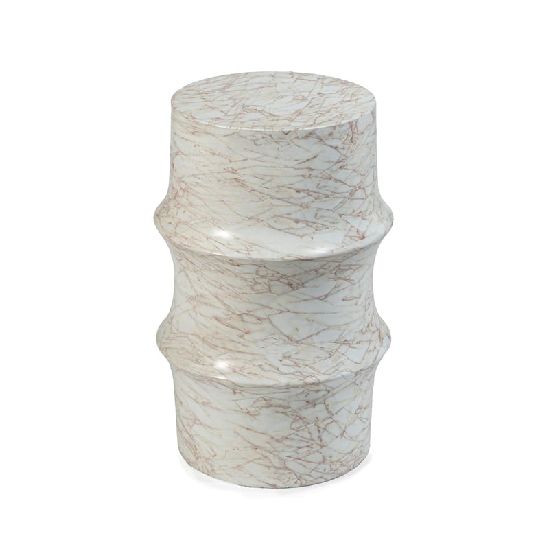 Grover Outdoor Faux Stone Sculptural Side Table