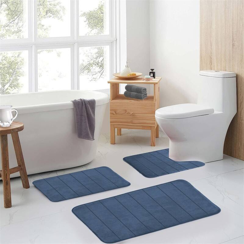Bathroom Rugs Set Memory Foam