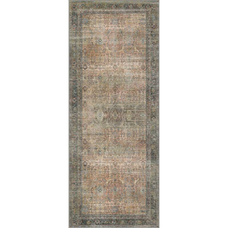 Mcow Grace Muted Floral Low Pile Non-Slip Machine Washable Area Rug