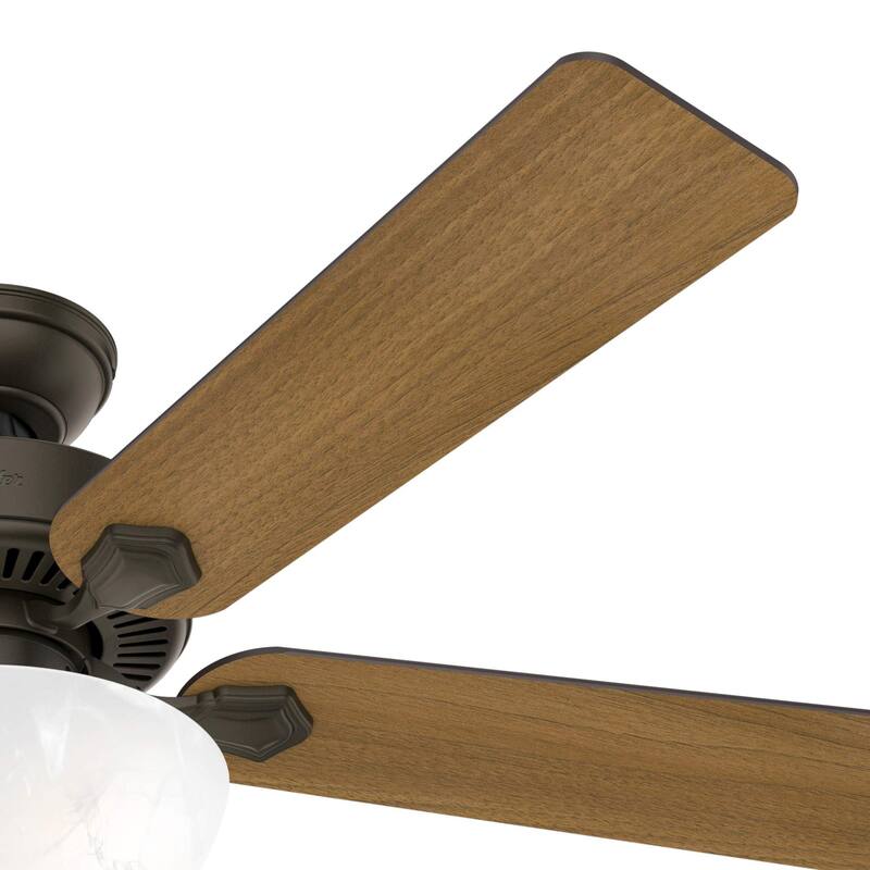Fan Company Swanson 52-inch Indoor New Bronze Traditional Ceiling Fan With Bright LED Light Kit,Reversible WhisperWind Motor