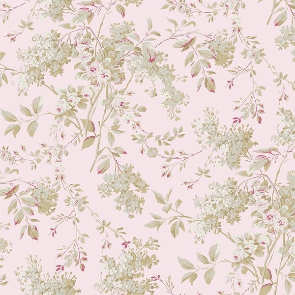 slide 2 of 4, Shabby Chic by Rachel Ashwell Chelsea Pink Wallpaper