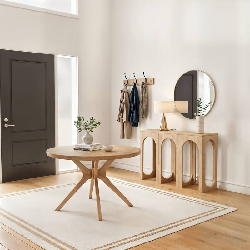 47" Round Cross Leg Verso Dining Table for 4