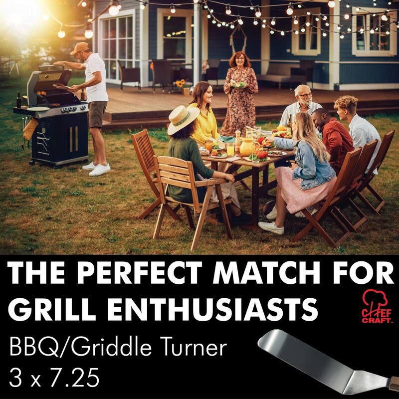 Chef Craft 14.5-inch Extra-Long Stainless Steel BBQ Griddle Turner