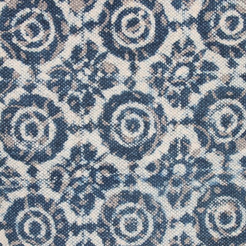 Handmade Azure Royalty Cotton area rug (India) - Big