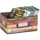 preview thumbnail 2 of 0, Teacher Created Resources Reclaimed Wood Design Small Storage Bin, Pack of 2