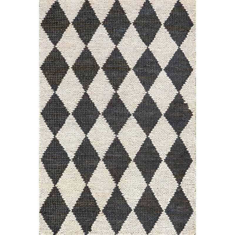 Nuloom Chaya Diamond Striped Jute Blend Area Rug