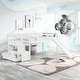 preview thumbnail 4 of 19, Twin Low Loft Bed with Stairs and Slide, White