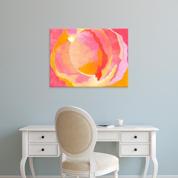 Easy Art Prints Carolyn Roth's 'Cabbage Rose III' Premium Canvas Art