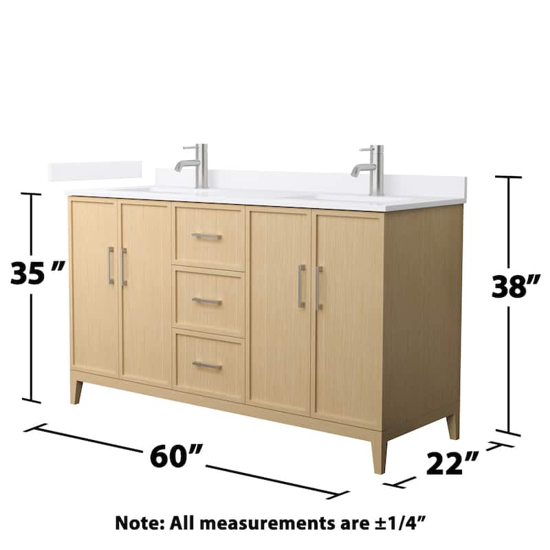 Wyndham Collection WCH717160D-QTZ-UNSMXX Elan 60" Free Standing Double