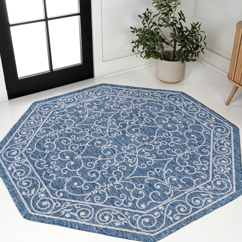 JONATHAN Y Filigree Textured Weave Indoor/Outdoor Area Rug