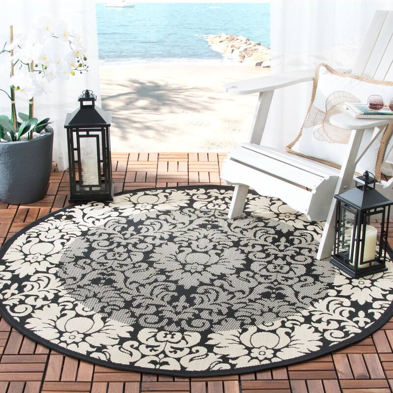 SAFAVIEH, Courtyard Foelke Indoor/ Outdoor Patio Backyard Rug