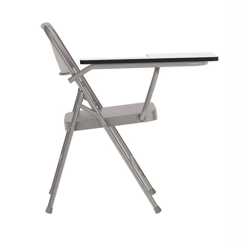 2 Pack Premium Steel Folding Chair with Right Handed Tablet Arm - 19.75"D x 18.5"W x 30"H