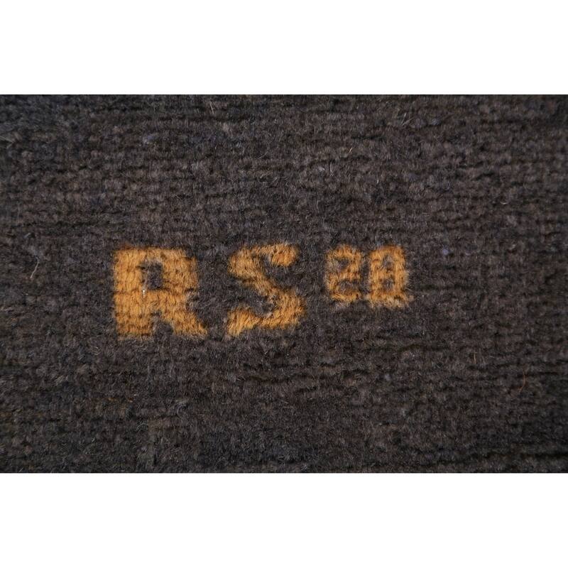 Gray Blue Modern Gabbeh Oriental Rug Handmade Wool Carpet - 5'1" x 6'6"