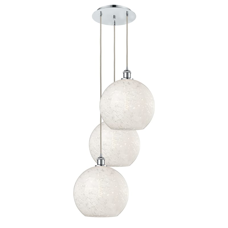 Innovations Lighting 113B-3P-14-19 White Mouchette Pendant White