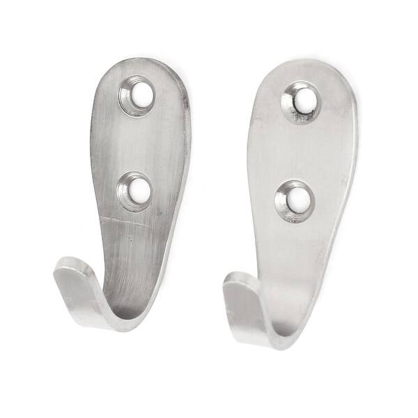 Shop 2pcs Household Stainless Steel Wall Hooks For Coat Bags Towel