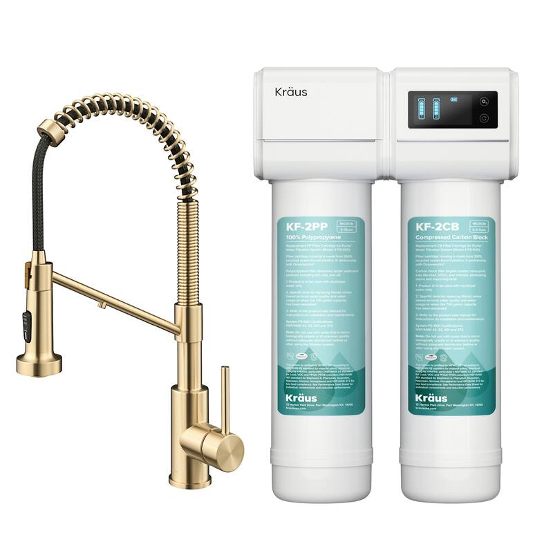 Kraus FS-1001-KFF-1610 Bolden 1.8 GPM Single Hole Pre-Rinse Pull Down - Spot Free Antique Champagne Bronze
