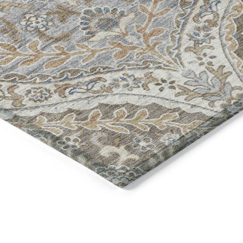HomeRoots Floral Traditional Rectangle Outdoor Rug