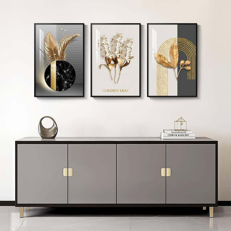 Framed Black and White Modern Luxury Wall Art