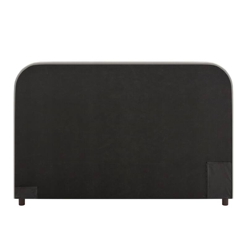 Tremont Curved LED Upholstered Platform Bed with Under-Bed Lighting by iNSPIRE Q Modern