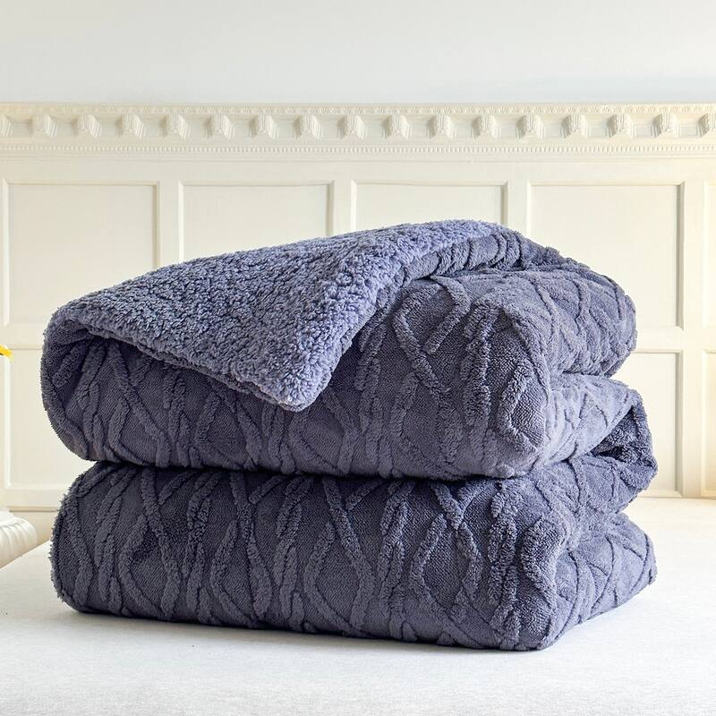 3 Pieces Sherpa Fleece Comforter Set Fluffy Comforter Bedding Set with 2 Pillowcases