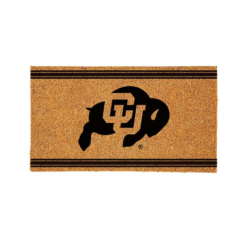 University of Colorado Monochrome Indoor/Outdoor Coir Door Mat - 28" x 16"