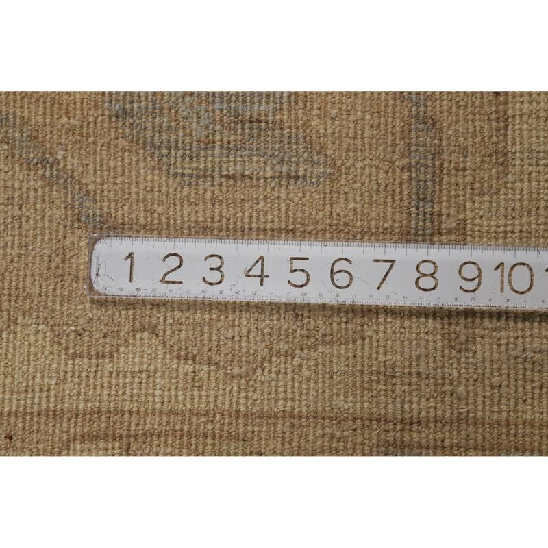 Hand Knotted Oriental 100% Wool Carpet Transitional All-Over Greys & Charcoal Oushak Area Rug - 12' 2'' X 9' 5''