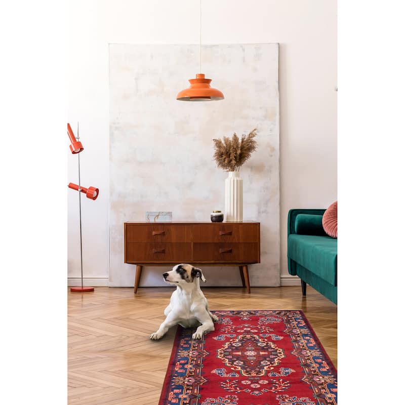 ECARPETGALLERY Hand-knotted Konya Anatolian Red Wool Rug - 5'0 x 9'10