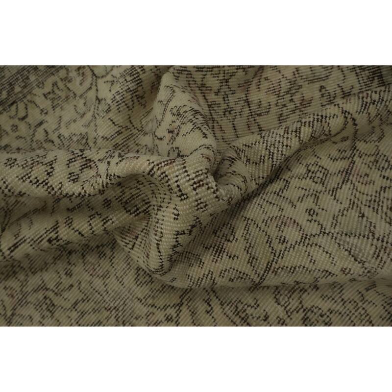 Hand Knotted Oriental 100% Wool Carpet Transitional Floral Beige & Ivories Anatolian Area Rug - 9' 2'' X 5' 8''