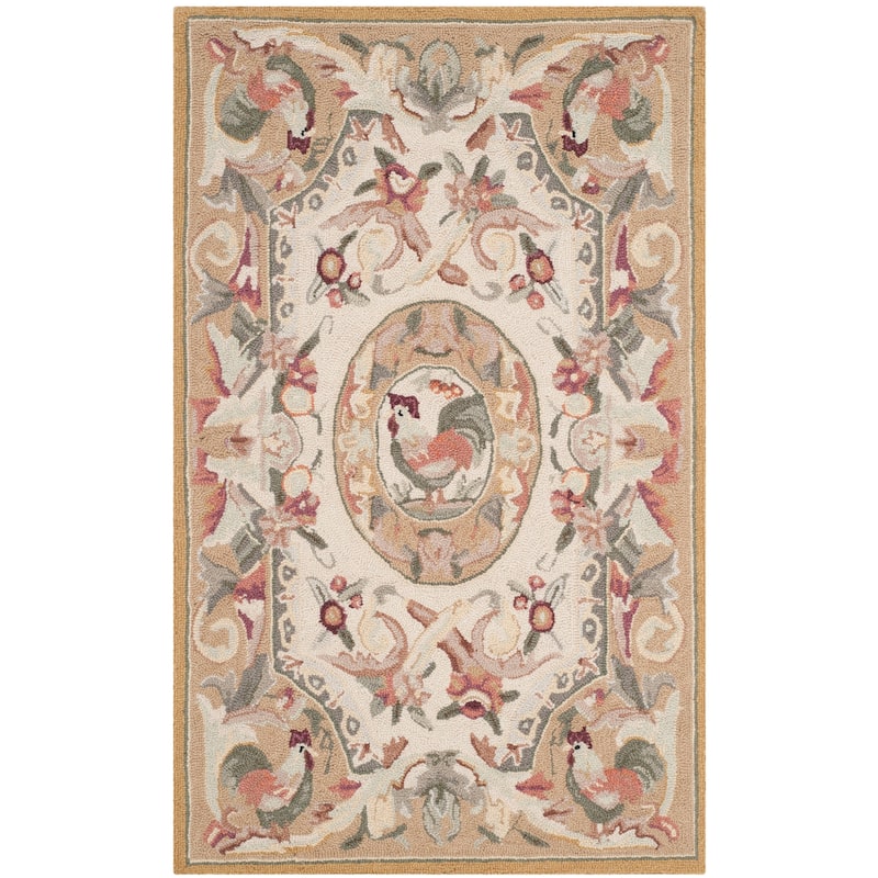 SAFAVIEH Handmade Chelsea Myranda French Country Rooster Wool Rug