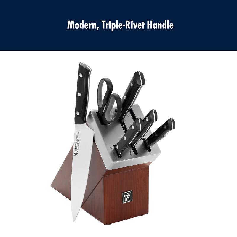 HENCKELS Dynamic Self-Sharpening Knife Block Set - Brown