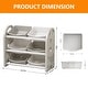 preview thumbnail 14 of 22, Multi-functional Kids Toy Storage Organizer with HDPE Shelf and 6 Bins