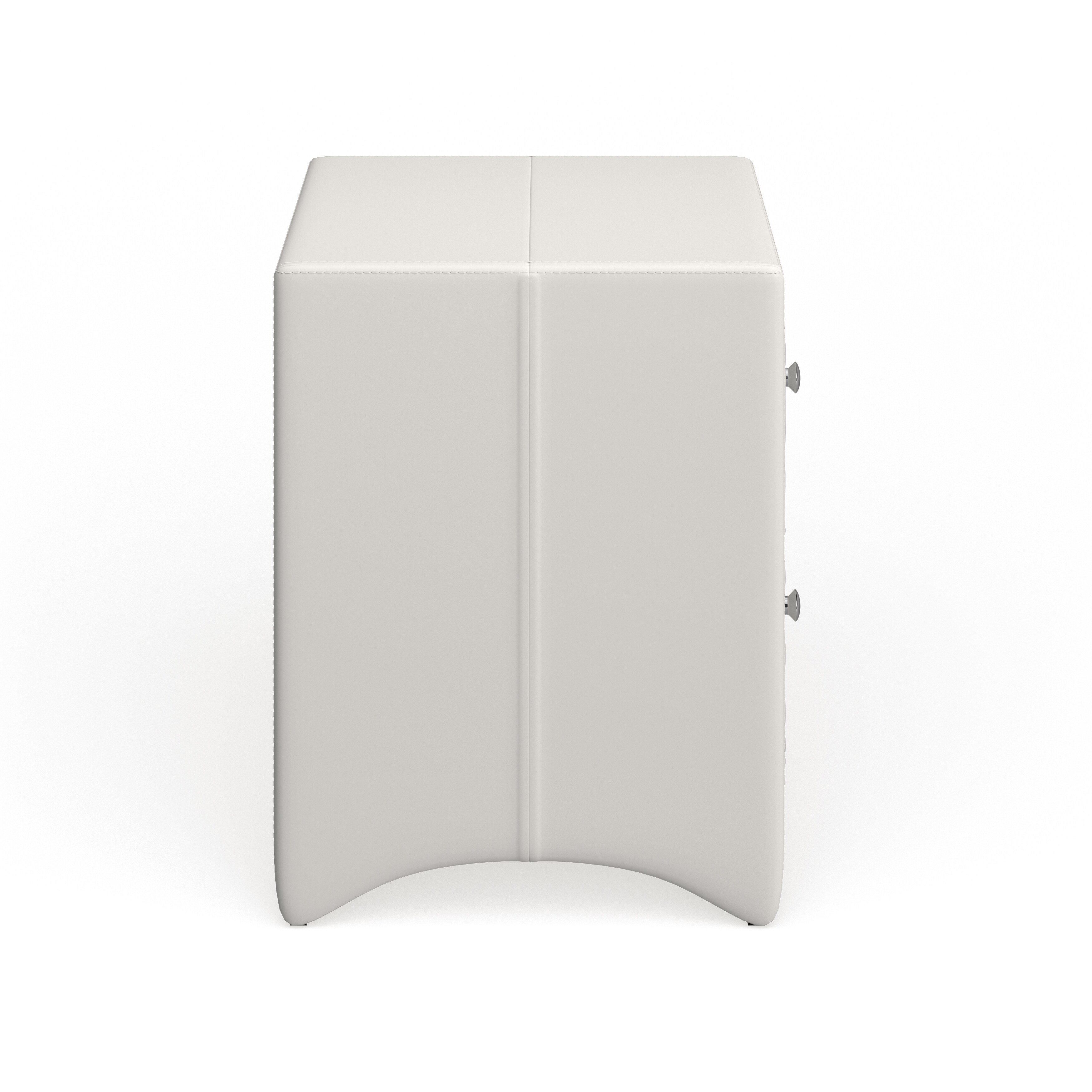 Shop Baxton Studio Dorian White Faux Leather Upholstered Modern Nightstand Overstock 20543547